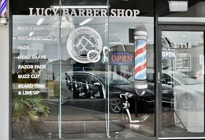 Lucy Barber Shop storefront, Watton St